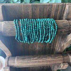 Malachite faceted bracelet